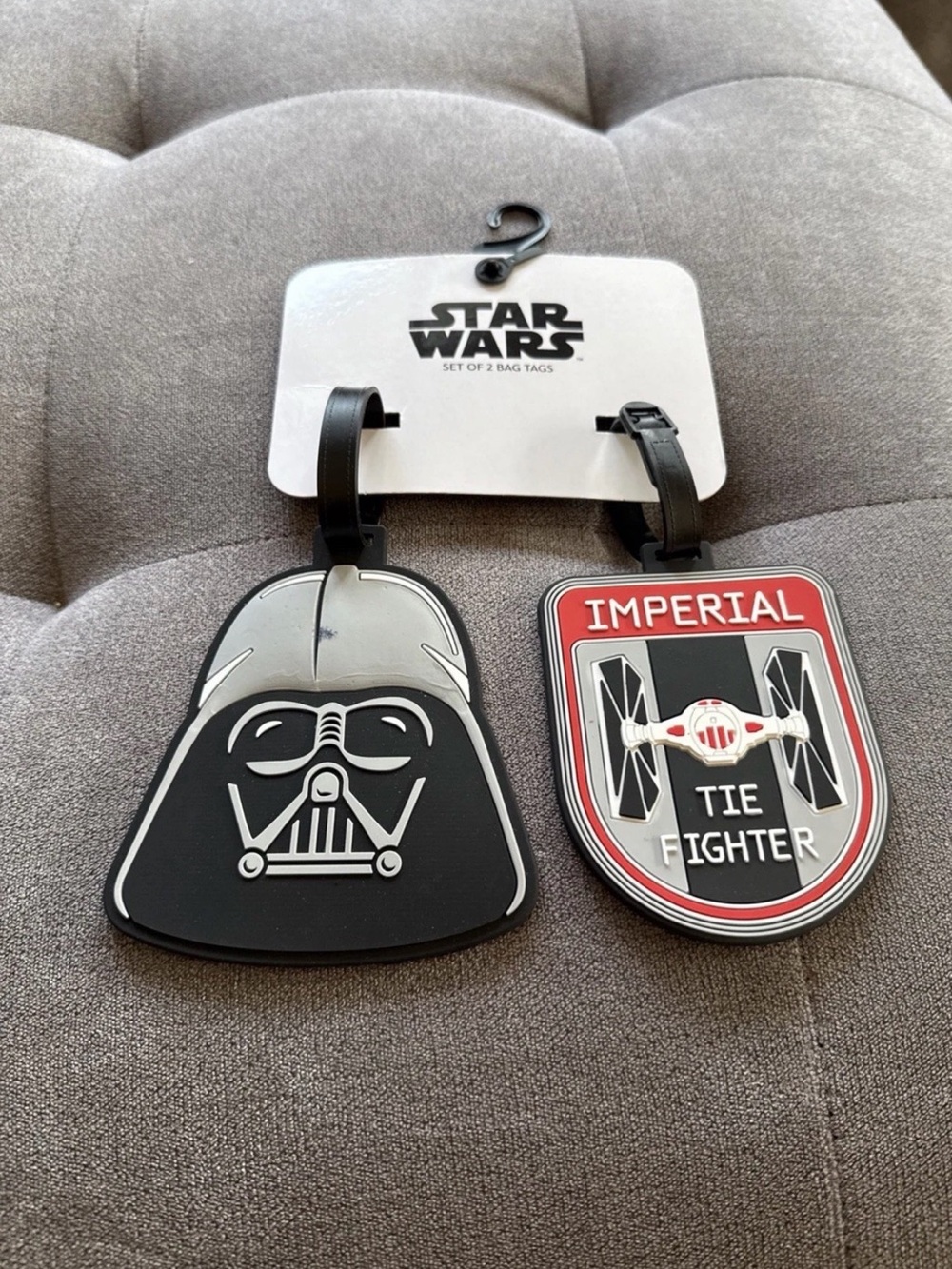 Star Wars Black & Red Darth Vader and TIE Fighter Bag Tags